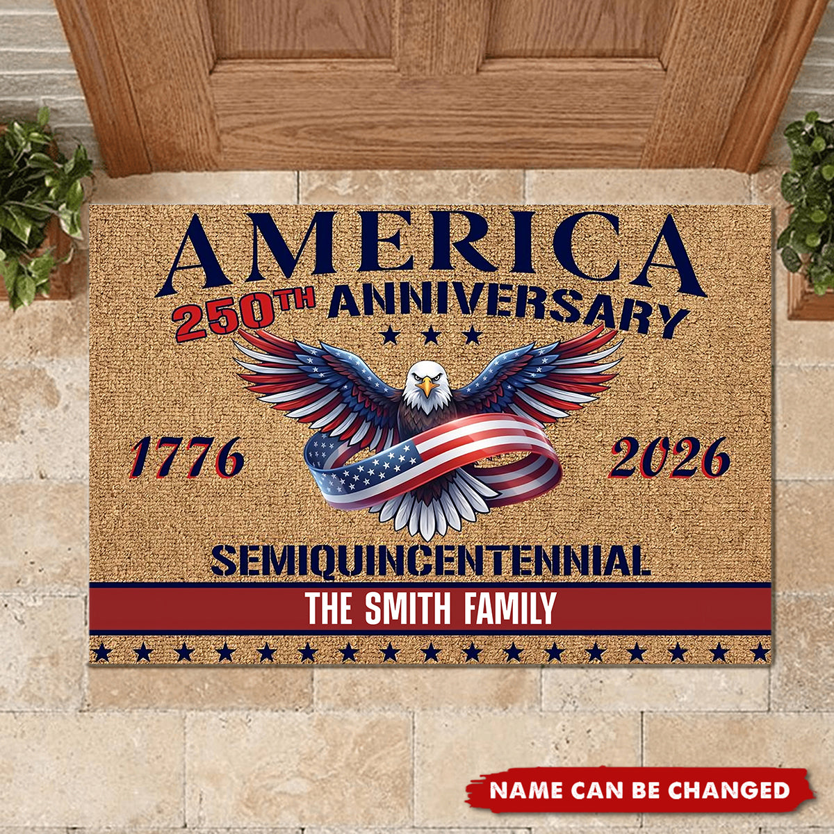 America 250th Anniversary - Personalized Doormat