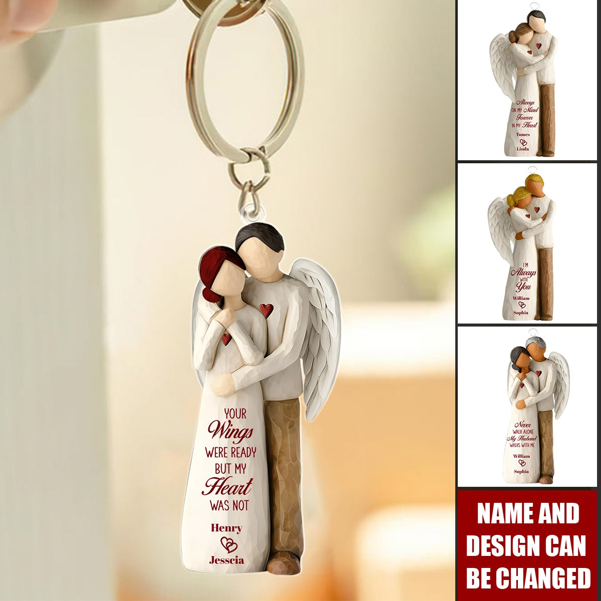 Always On My Mind Forever In My Heart - Personalized 1-Layer Acrylic Keychain