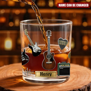 Love Guitars - Personalized Guitar Whiskey Glass