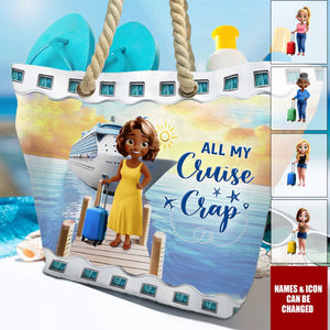 All My Cruise Crap - Personalized Beach Bag
