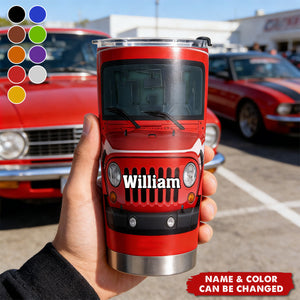 Customizable With Your Name Stainless Steel Tumbler,Gift For Car Enthusiasts