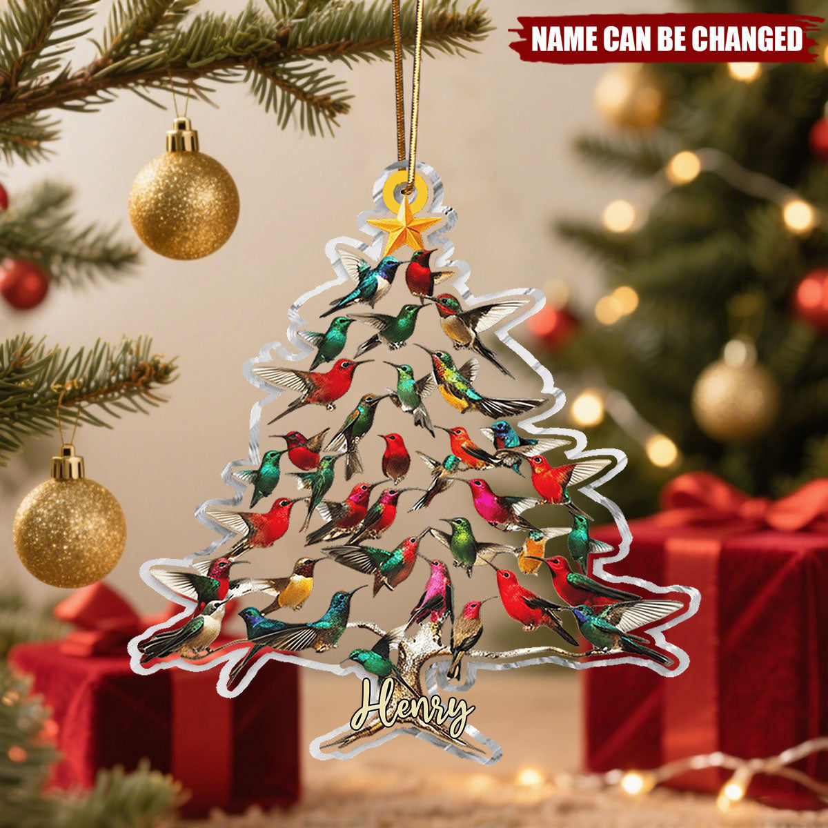 Love Hummingbird - Personalized Hummingbird Ornament