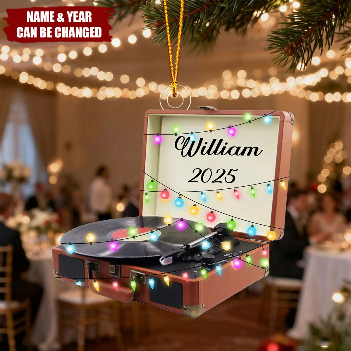 Vinyl Record Ornament, Christmas Decor, Retro Gift, Music Lover Gift