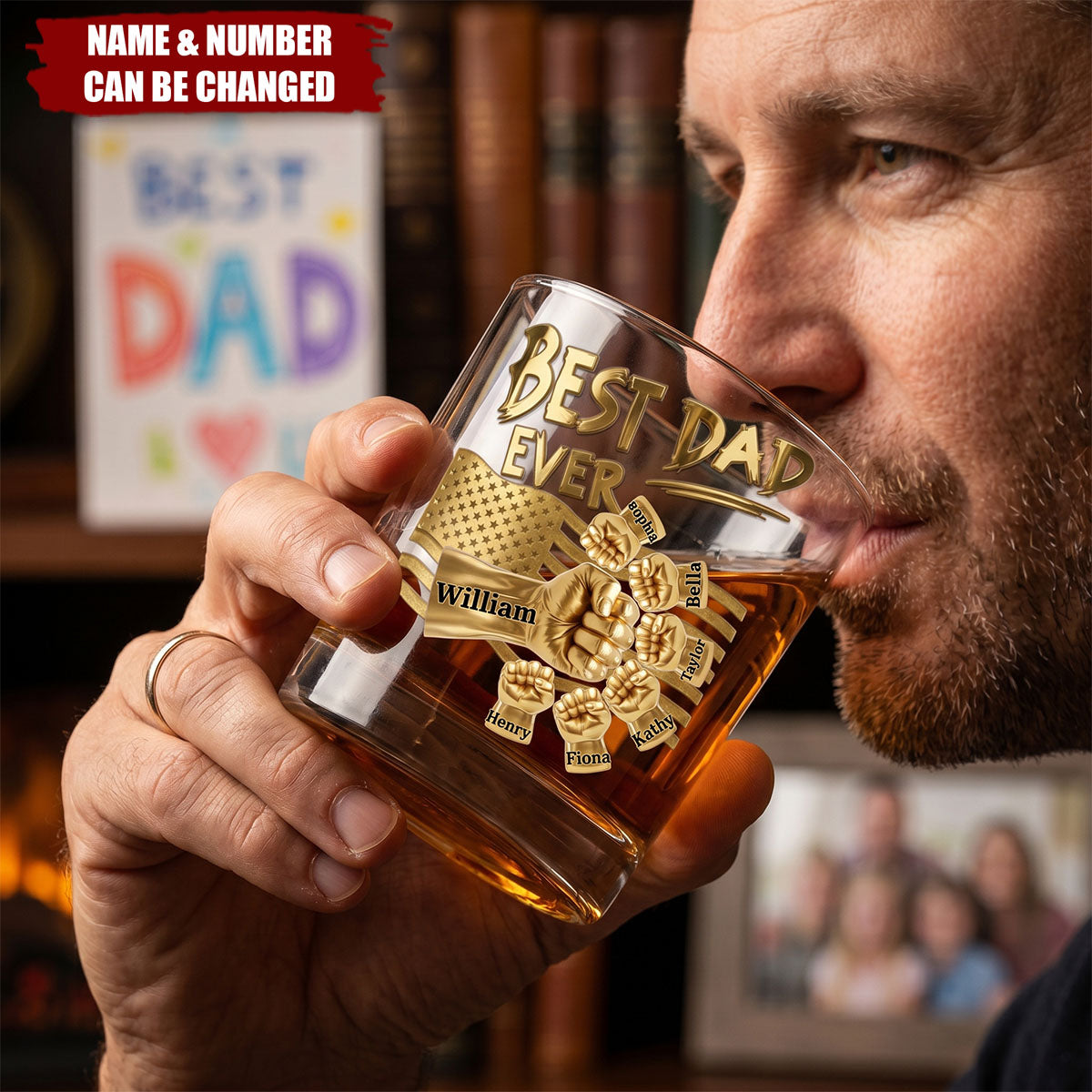 Power Fist Drinking Whiskey Glass - Personalized Gifts For Dads