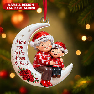 To The Moon, With All My Love - Personalized 1-Layer Acrylic Ornament