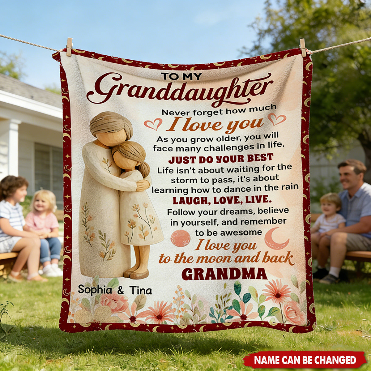 My Dear Granddaughter - Personalized Fleece Blanket