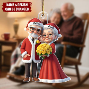 Growing Old Together, Elderly Couple Christmas Ornament, Gift For Couples and Grandparents