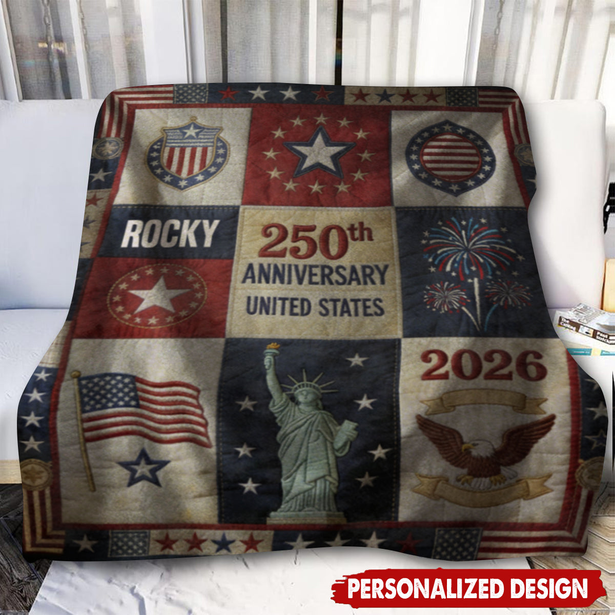 Personalized Patriot Blanket - 250th Anniversary