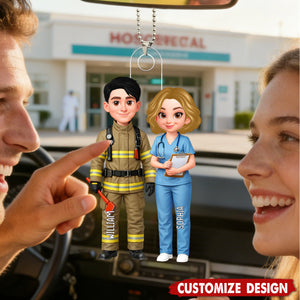 Personalized Acrylic Car Ornament - My Missing Piece Couple Occupation - Valentine's Day Gift for Him, Gift for Her