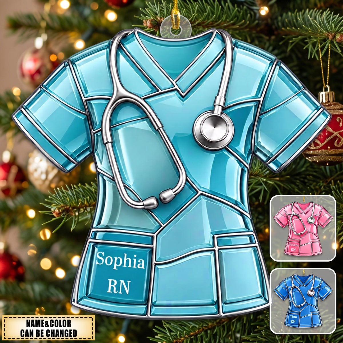 Personalized Nurse Scrub Keepsake, Custom Thank-you Gift For Nurses