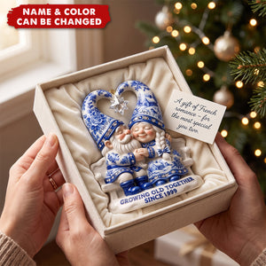 Couple Toile de Jouy Acrylic Ornament - Personalized Christmas Gifts