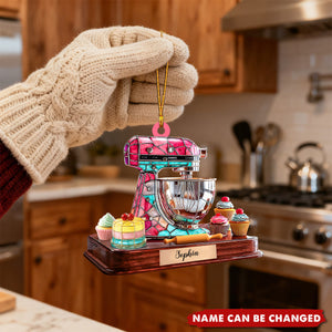 Custom Baker Ornament, Baking Mixer Decor, Baker Christmas Gifts