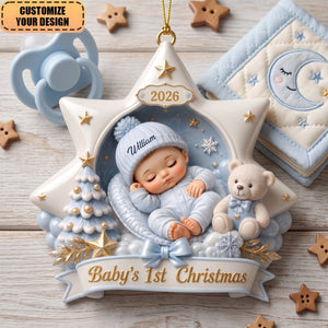 Baby's First Christmas 2026 Acrylic Ornament, Newborn Gift