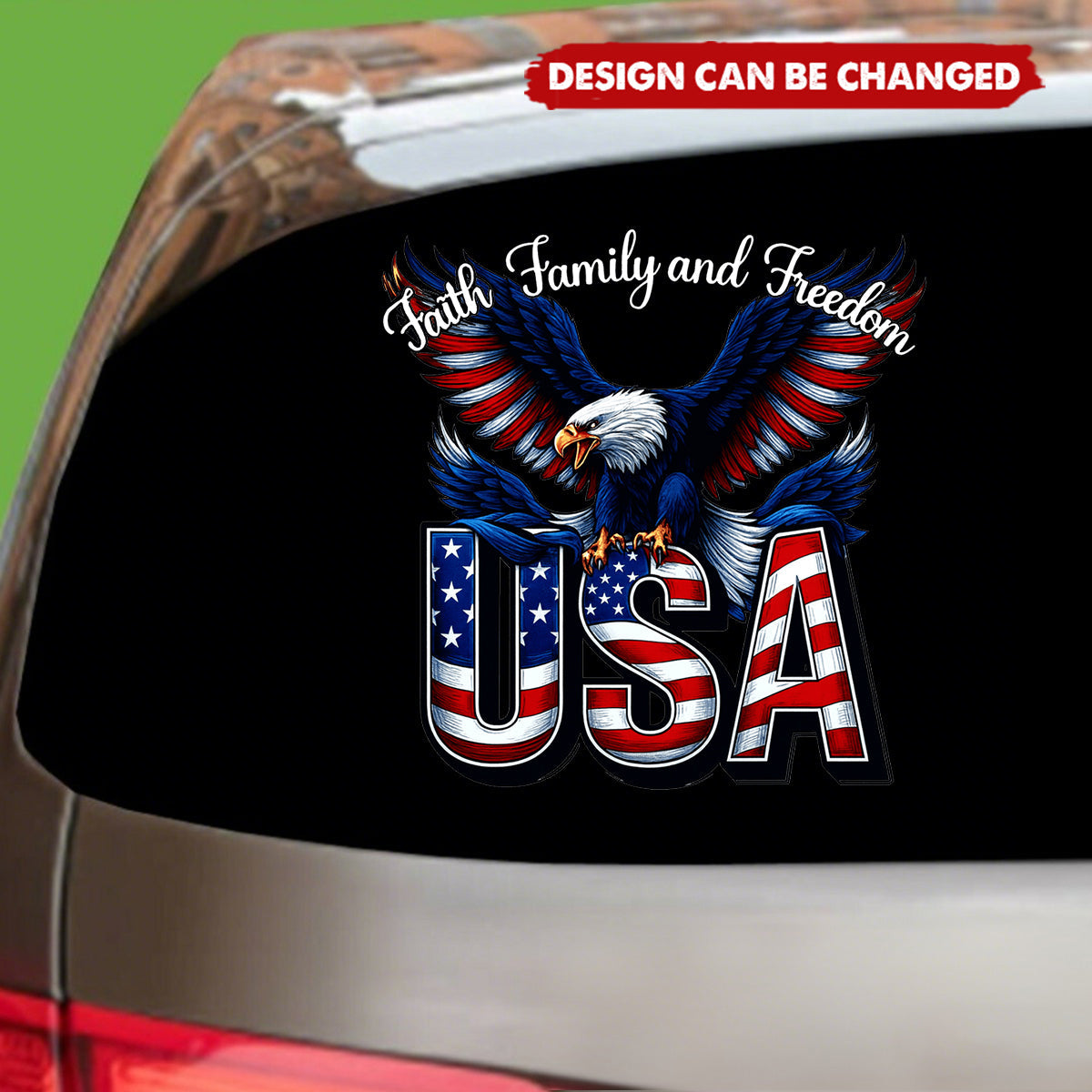 Faith, Family & Freedom America 250 Years Car Window Decal Sticker