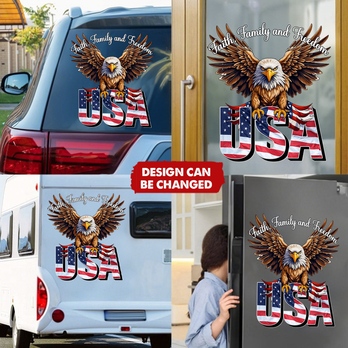 Faith Family Freedom Decal – Patriotic Car Sticker for America's 250th Year