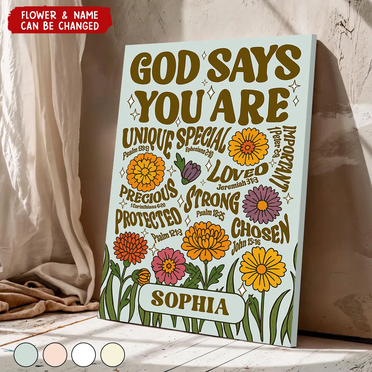 God Says You Are - Personalized Poster