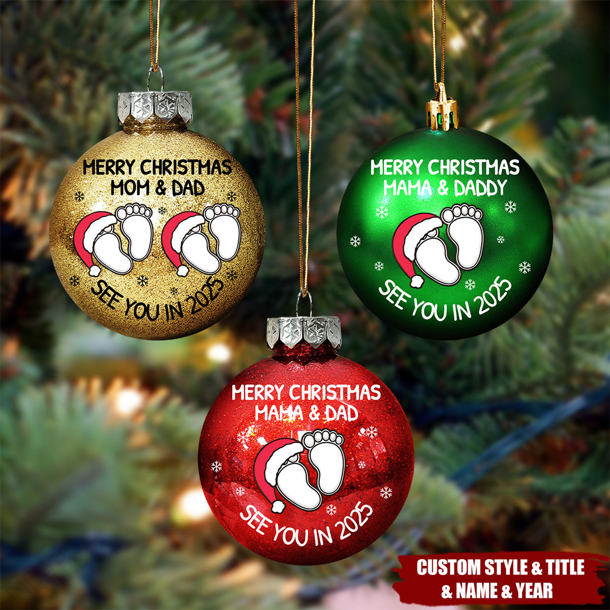 Baby Expecting See You In 2026 - Personalized Ball Ornament