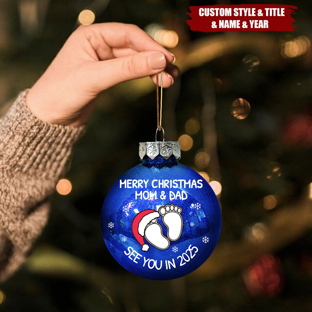 Baby Expecting See You In 2026 - Personalized Ball Ornament
