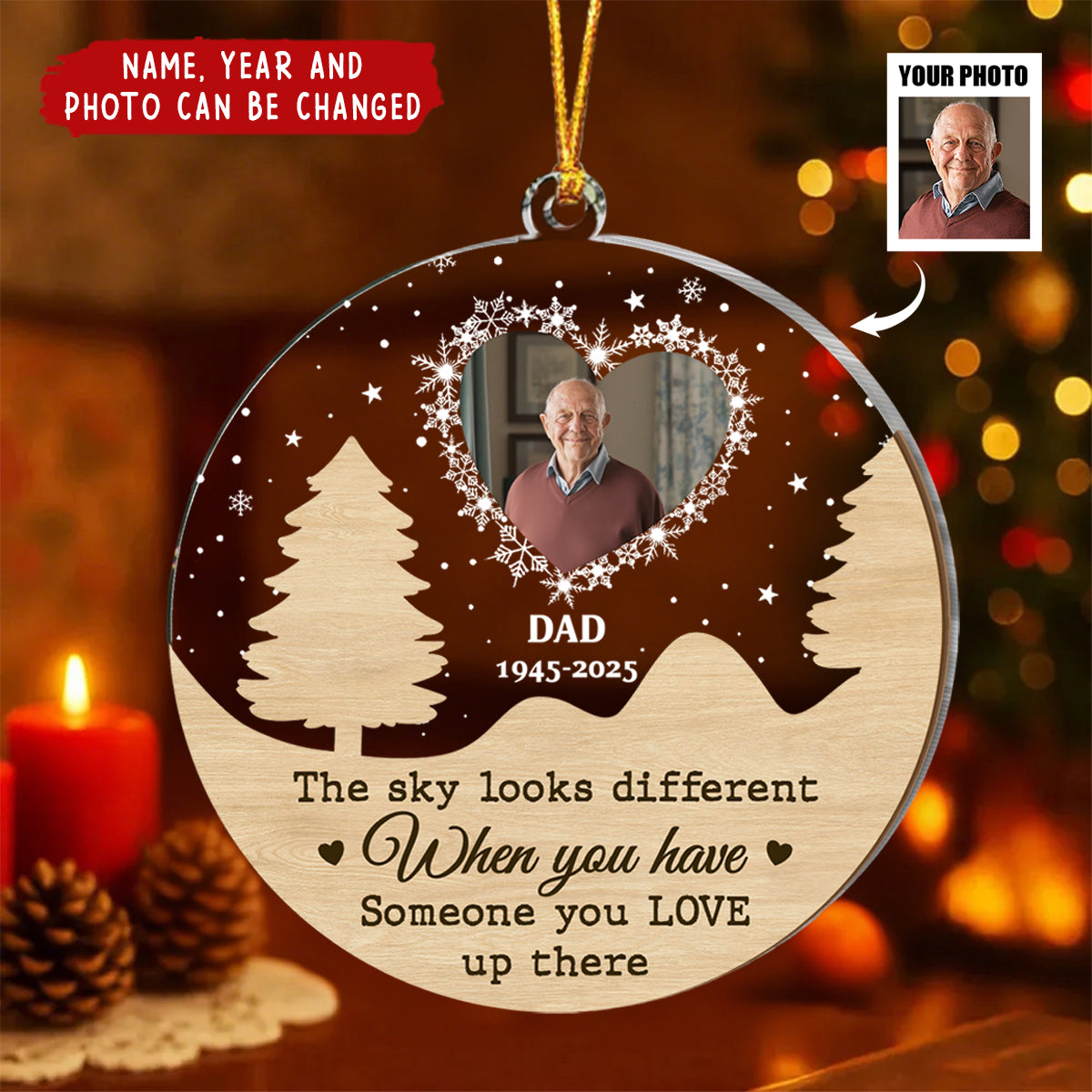 The Sky Looks Different When You Have Someone You Love Up There - Personalized 2-Layered Mix Ornament