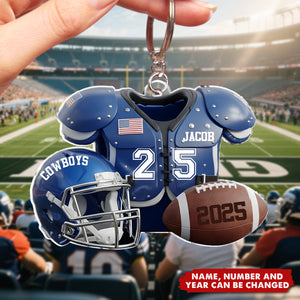 Football Season - Personalized Acrylic Keychain