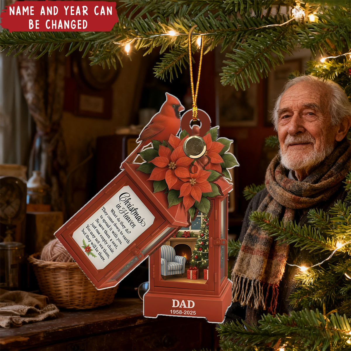 Christmas In Heaven - Personalized Christmas Acrylic Ornament