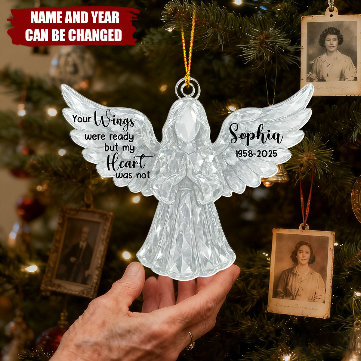 Love In Heaven - Personalized Christmas Acrylic Ornament