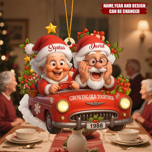 When We’re Old - Personalized Wooden Ornament, Funny Romantic Gift for Him & Her