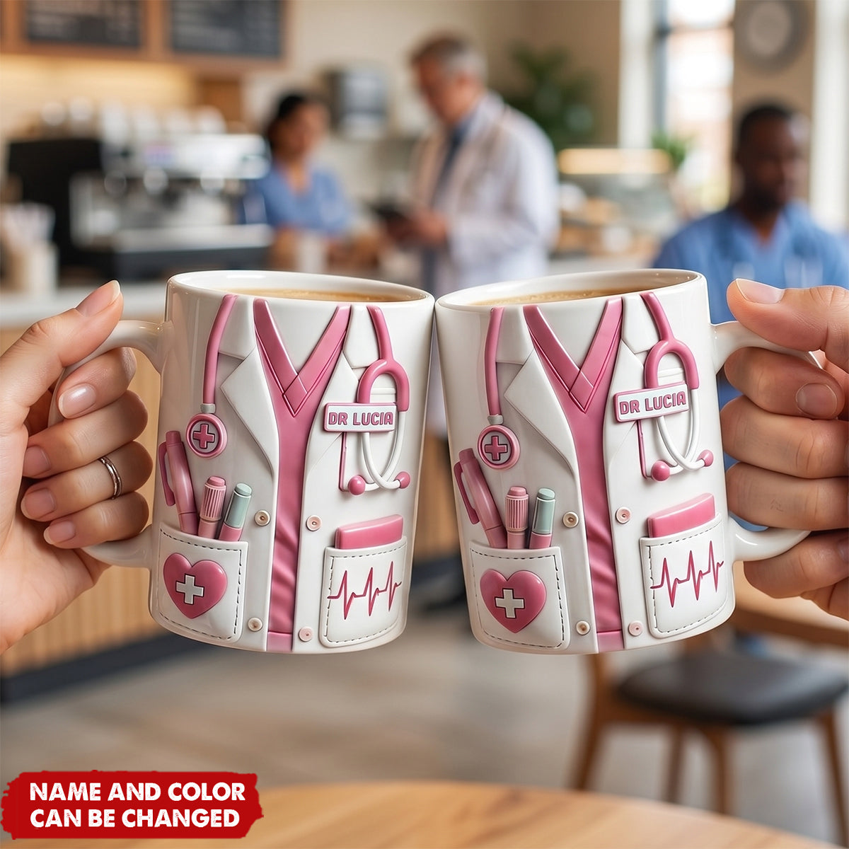 Medical Appreciation Design With Stethoscope - Personalized Custom Coffee Mug, Gift For Medical Professionals