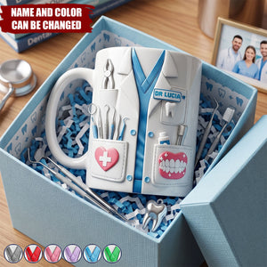 Celebrating Passion And Care In The Medical Field - Personalized Custom Coffee Mug, Gift For Dentists