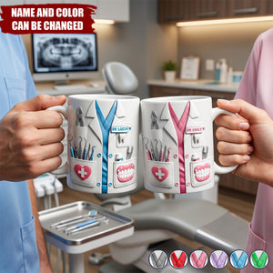 Celebrating Passion And Care In The Medical Field - Personalized Custom Coffee Mug, Gift For Dentists