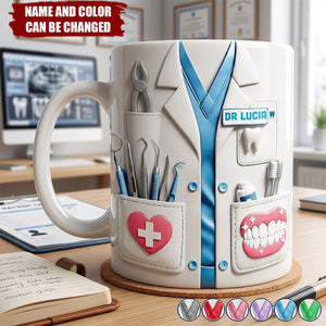 Celebrating Passion And Care In The Medical Field - Personalized Custom Coffee Mug, Gift For Dentists