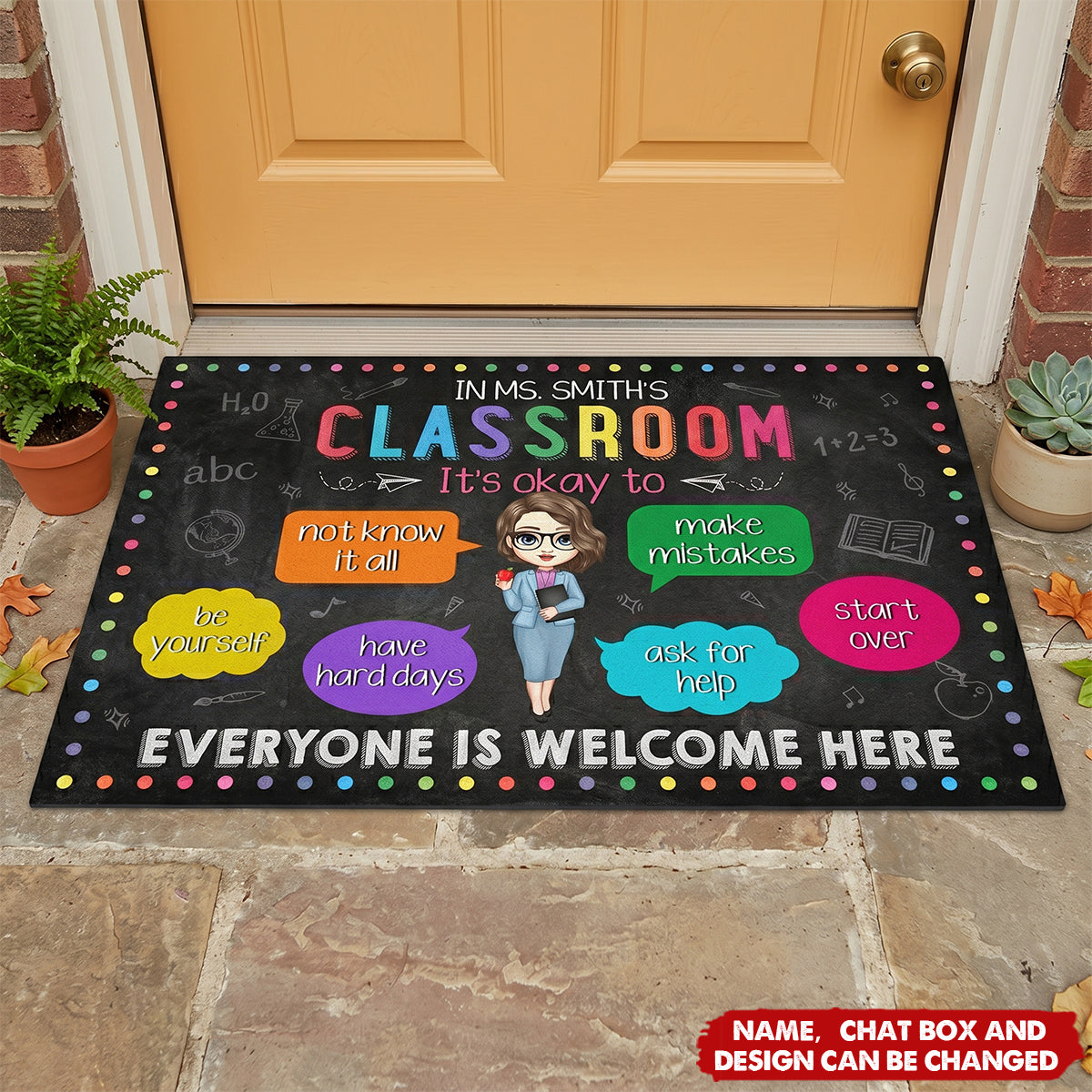 In My Classroom Everything Is Okay - Personalized Doormat