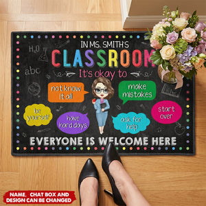 In My Classroom Everything Is Okay - Personalized Doormat