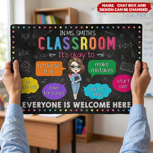 In My Classroom Everything Is Okay - Personalized Doormat
