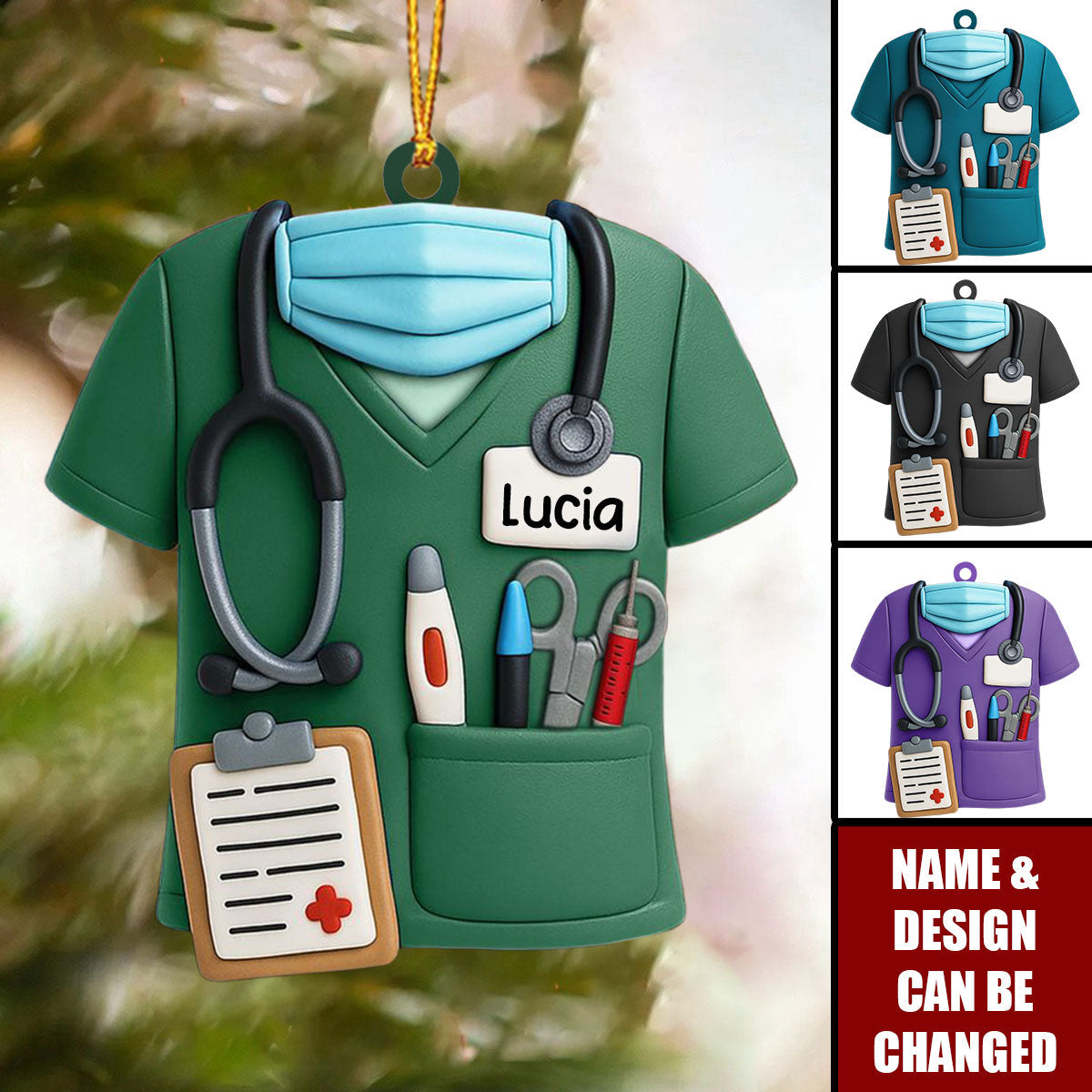 Celebrate Your Favorite Nurse With This Nurse Ornament - Personalized Acrylic Ornament