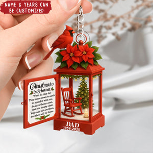 Christmas In Heaven - Personalized Lantern Memorial Keychain