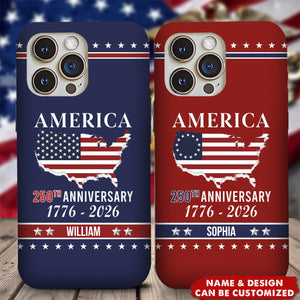 Personalized Family Name America 250th Anniversary Phone Case