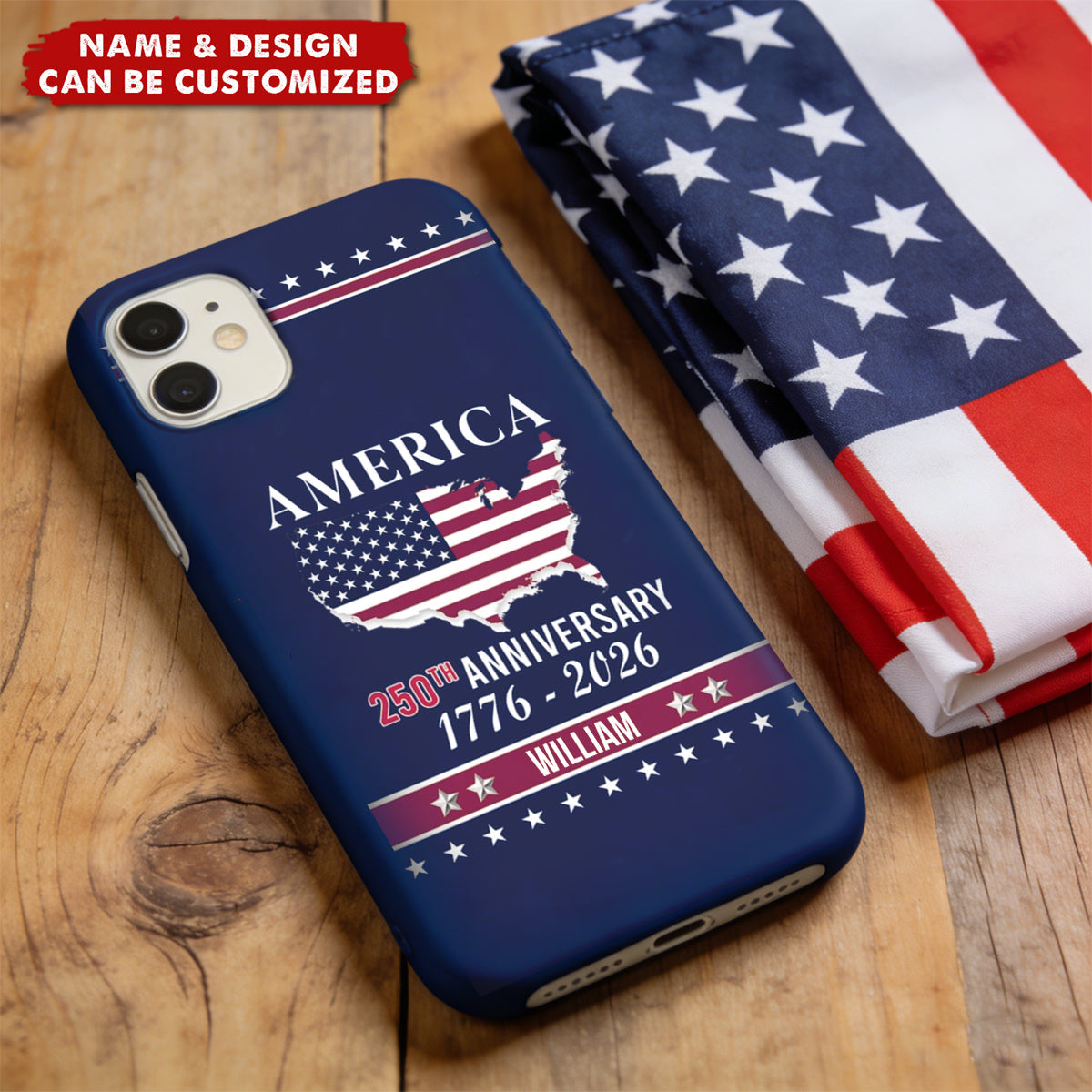 Personalized Family Name America 250th Anniversary Phone Case