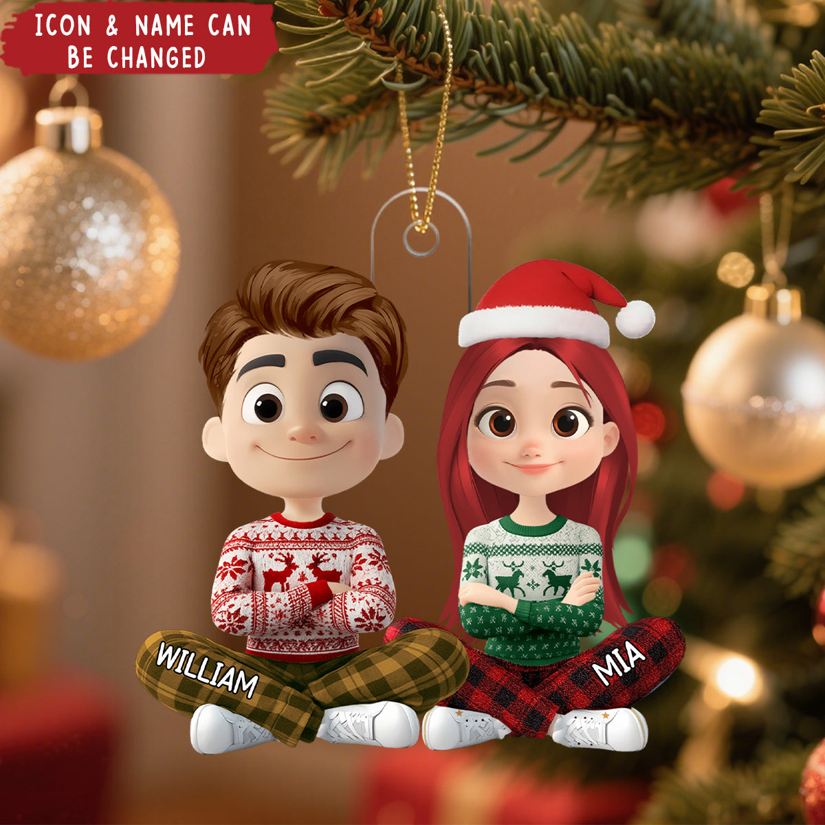 Love In Snow - Personalized Christmas Acrylic Ornament