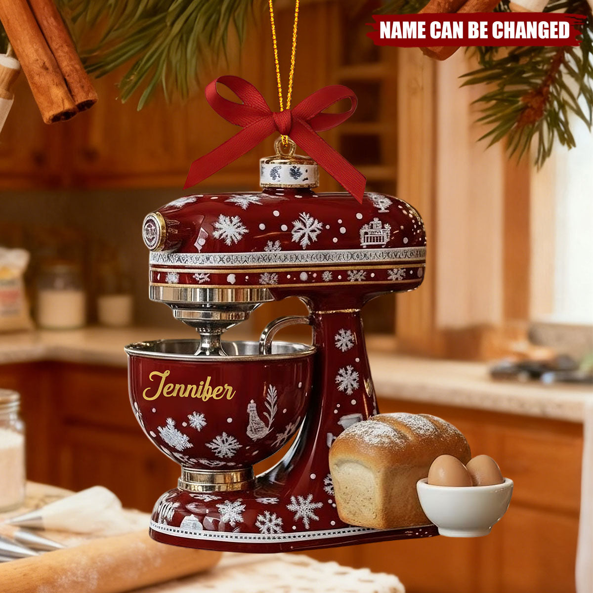 Christmas Mixer Ornament, Personalized Baking Ornament, Kitchen Mixer Ornament,Gift for Baker, Xmas Kitchen Decor
