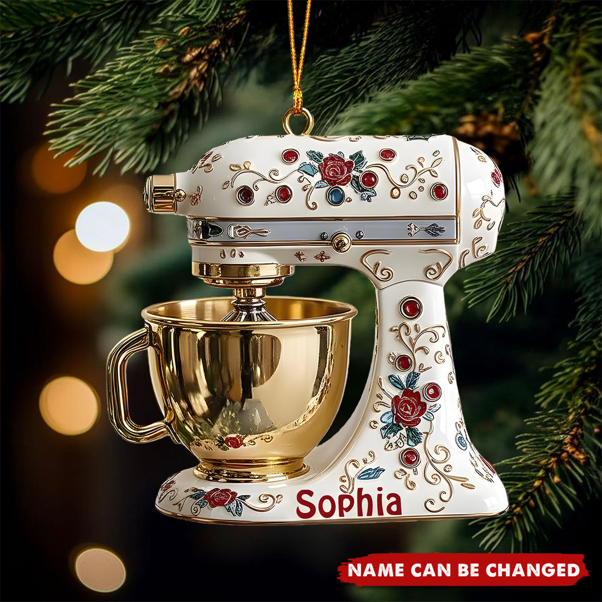 Personalized Stand Mixer Ornament, Custom Kitchen Decor, Baking Christmas Gift