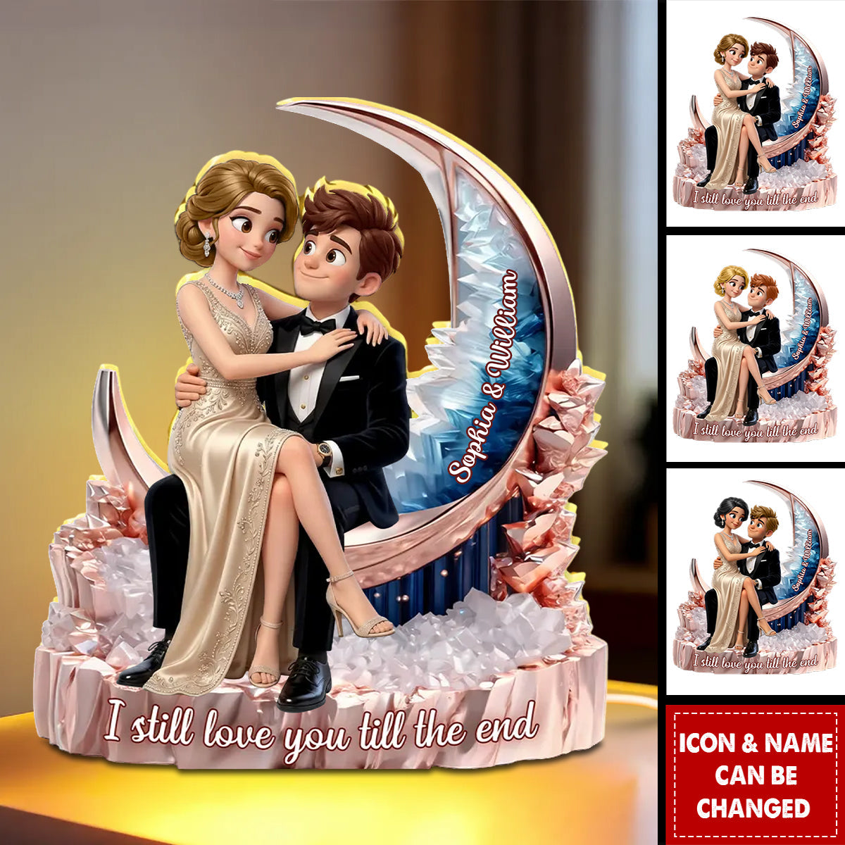 I Still Love You Till The End Romantic Couple - Personalized Light Box - Anniversary, Valentine's Day Gift