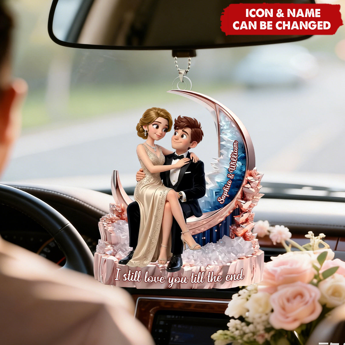 I Still Love You Till The End Romantic Couple - Personalized Car Ornament - Anniversary, Valentine's Day Gift
