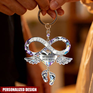 Husband Wife Memorial Keychain Personalized Gifts For Couple