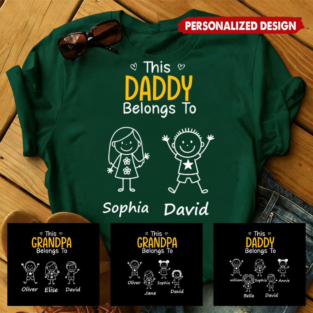 Personalized Unisex T-shirt - Custom Birthday Gifts For Dad, Grandpa - Promoted To Grandpa