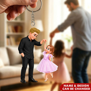 I'll Always Be Your Little Girl Dad And Daughter Dancing - Personalized Keychain