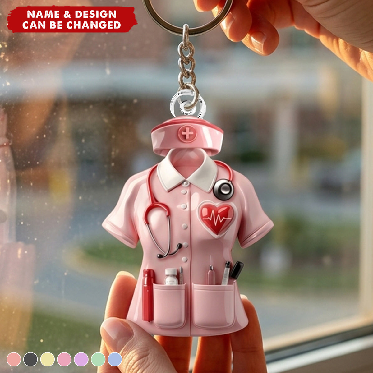 Celebrate Your Favorite Nurse's Dedication, Personalized keychain, Gift For Nurses