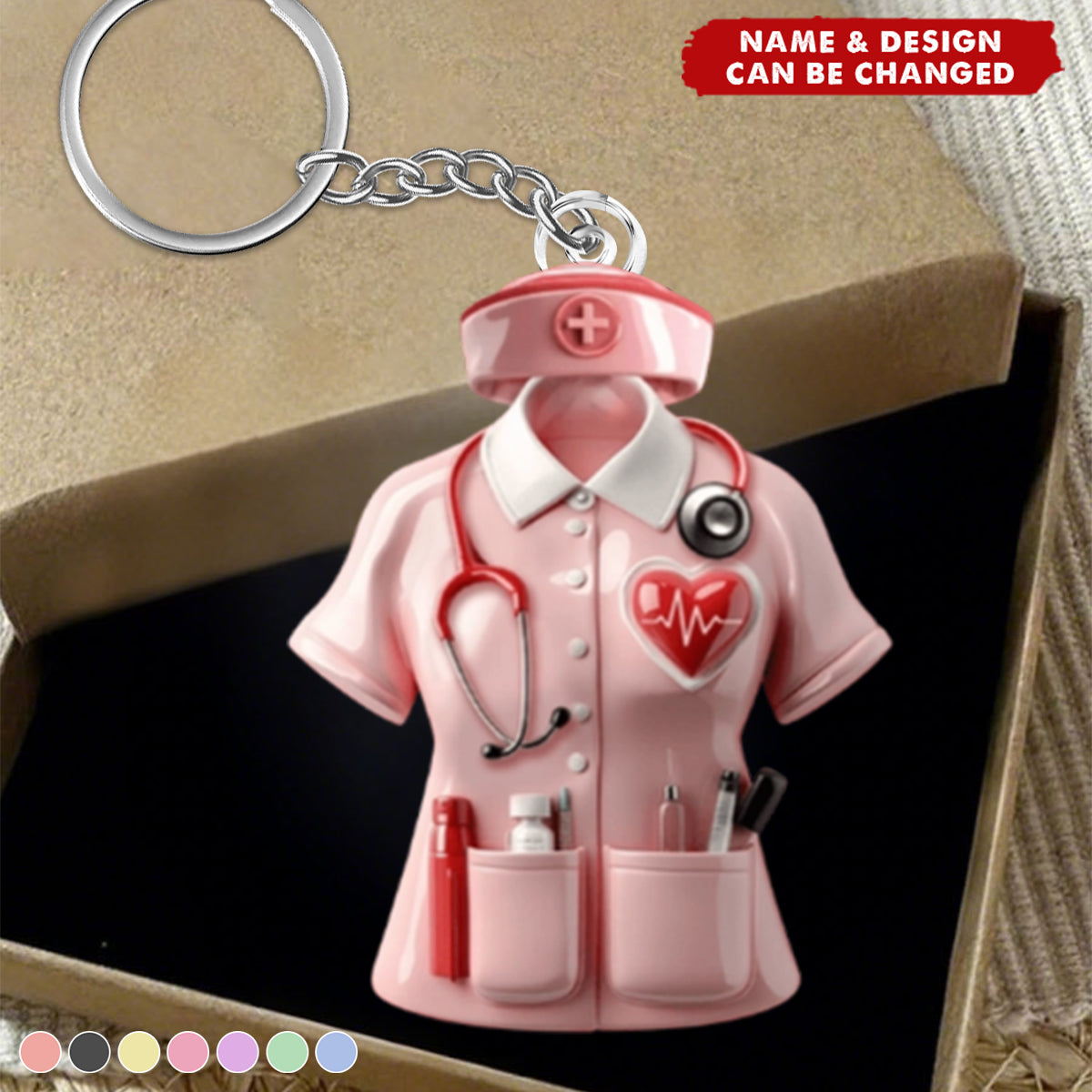 Celebrate Your Favorite Nurse's Dedication, Personalized keychain, Gift For Nurses