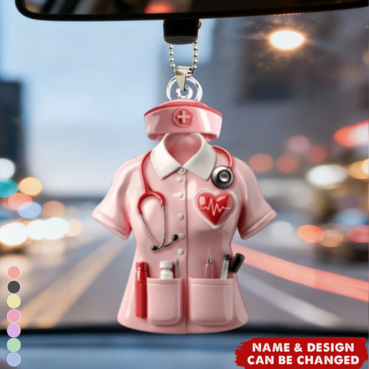 Celebrate Your Favorite Nurse's Dedication-Personalized Car Hanger, Gift For Nurses