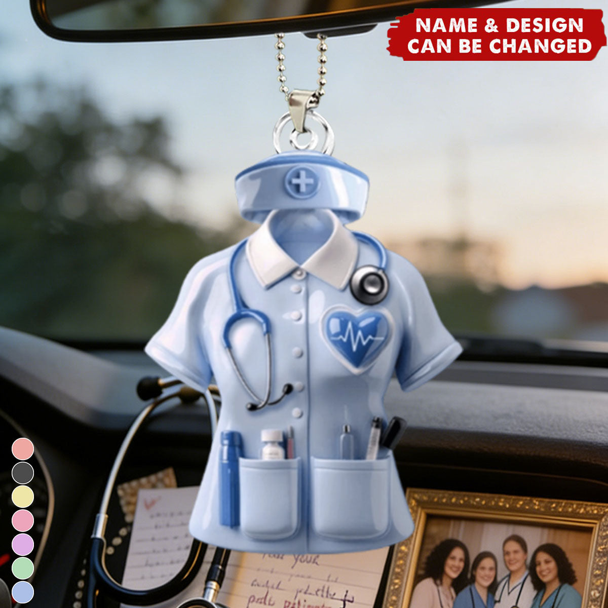 Celebrate Your Favorite Nurse's Dedication-Personalized Car Hanger, Gift For Nurses
